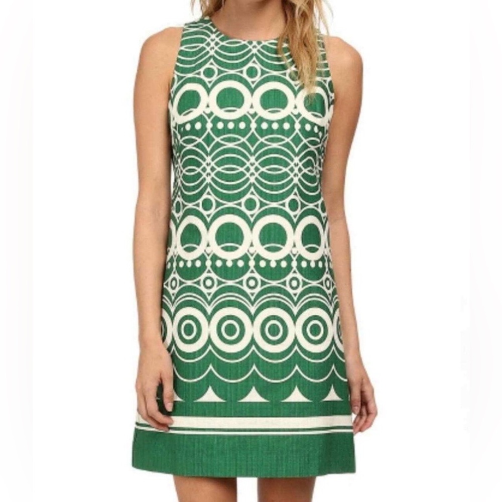 Eliza J Green and White Geometric Mini Dress